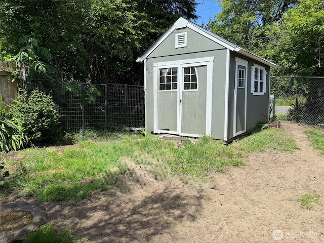 801 Mount Olympus Ave SE, Ocean Shores, WA 98569 - view of shed featuring a fenced backyard