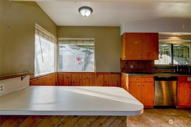 kitchen with dishwasher and sink