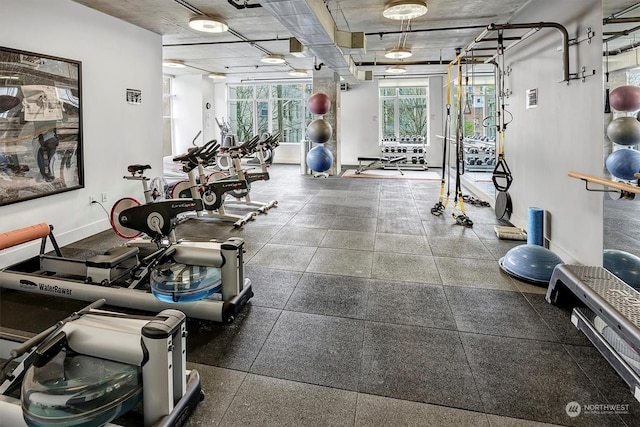 view of workout area