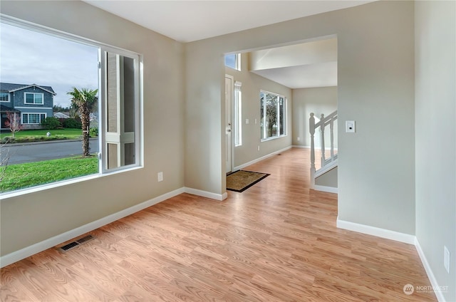 entryway featuring light hardwood / wood-style floors