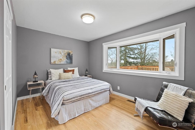 bedroom featuring hardwood / wood-style floors