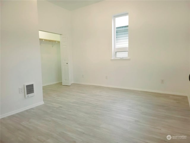 empty room featuring light hardwood / wood-style flooring