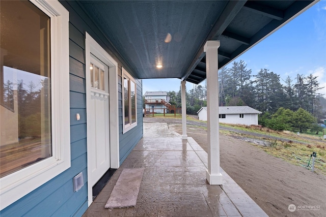 view of patio with a porch