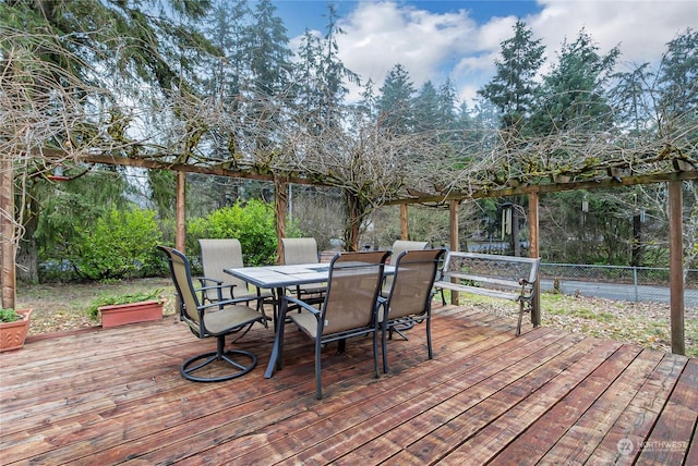 view of wooden deck