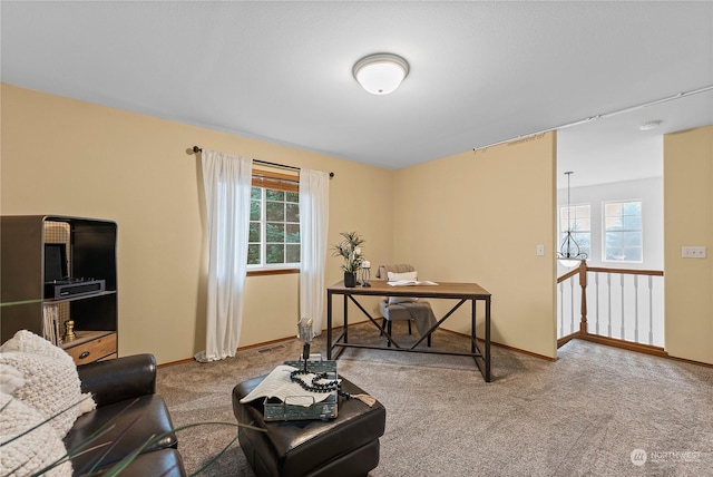 view of carpeted living room