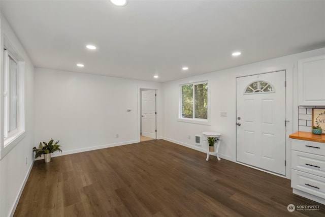 entryway featuring dark hardwood / wood-style floors