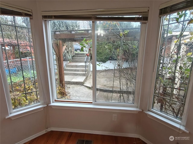 interior details featuring wood-type flooring