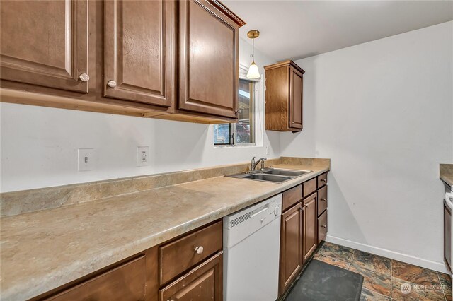 1675 S 57th St, Tacoma, WA 98408 - kitchen featuring dishwasher, decorative light fixtures, and light countertops