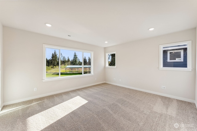 view of carpeted empty room