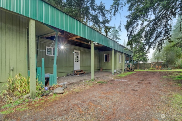 view of home's exterior