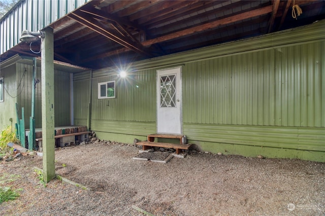 view of doorway to property