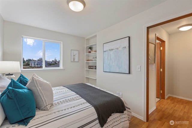 bedroom featuring light hardwood / wood-style floors