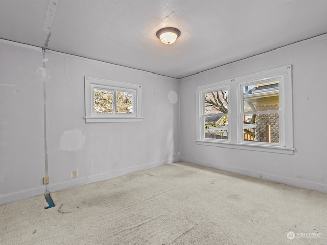 unfurnished room with carpet flooring