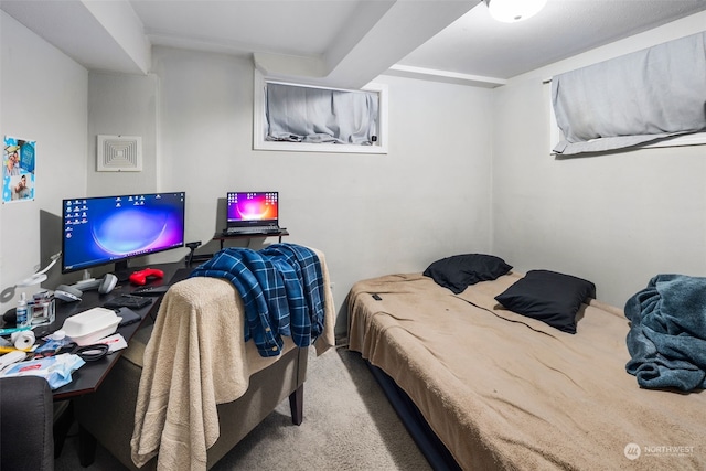 view of carpeted bedroom