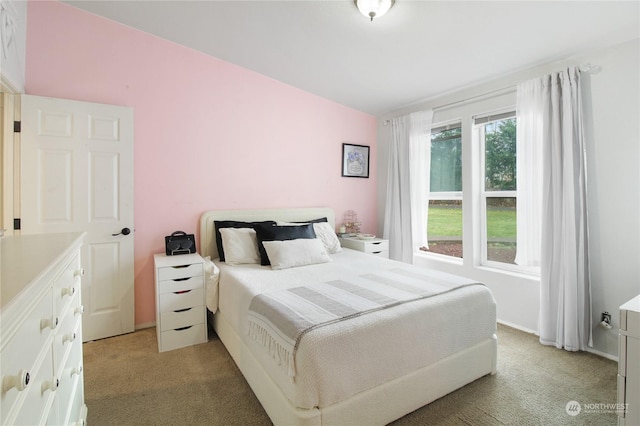 view of carpeted bedroom