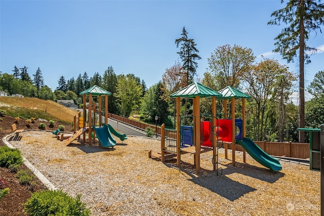 view of jungle gym