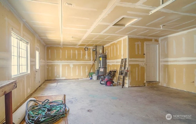 interior space featuring gas water heater