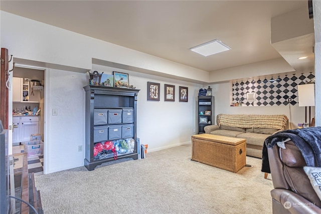 view of carpeted living room