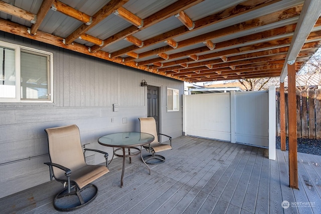 view of wooden deck