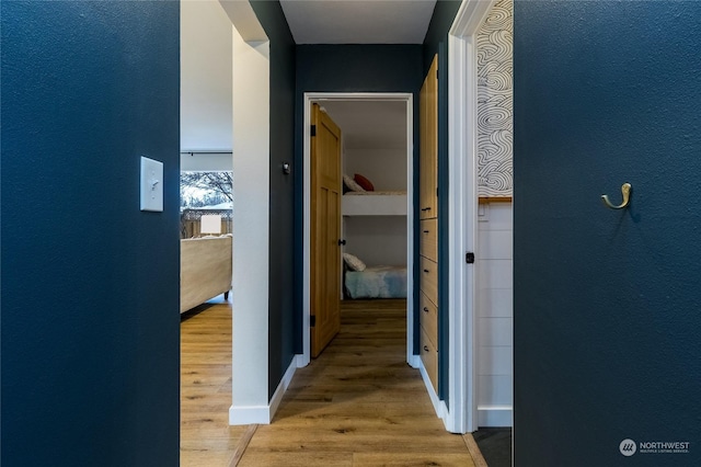 hall featuring hardwood / wood-style flooring