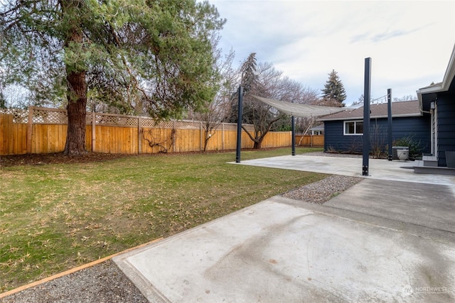 view of yard featuring a patio