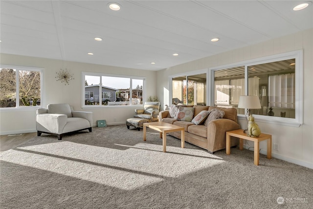 view of carpeted living room