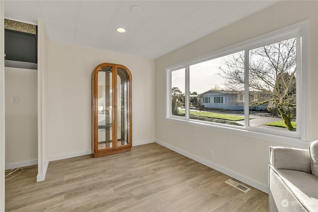 interior space featuring light wood-type flooring