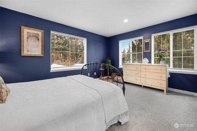 view of carpeted bedroom