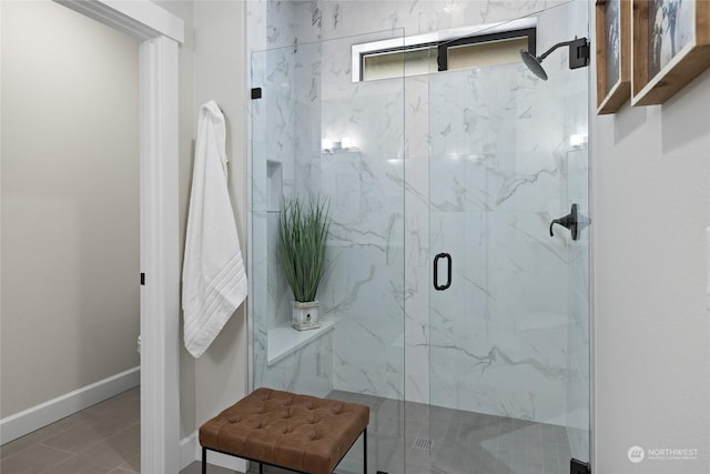 71 Plateau Loop, Cle Elum, WA 98922 - bathroom featuring a marble finish shower and baseboards