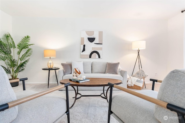 view of carpeted living room