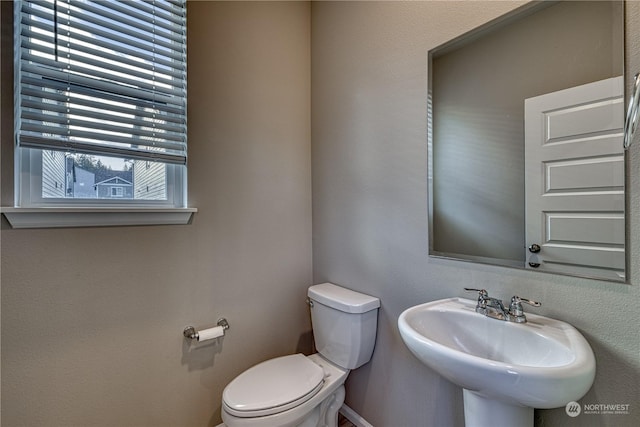 bathroom featuring toilet and sink