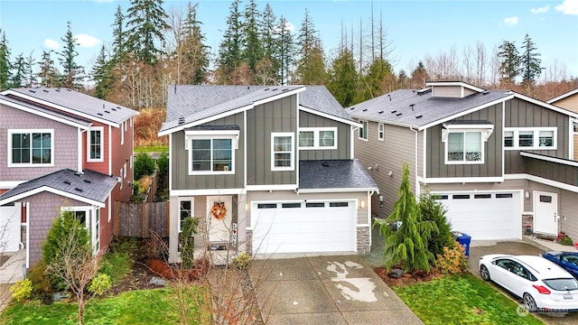 view of property featuring a garage