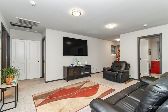 view of carpeted living room