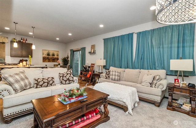 view of carpeted living room