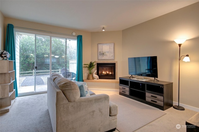 view of carpeted living room