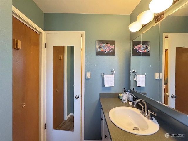 bathroom with vanity