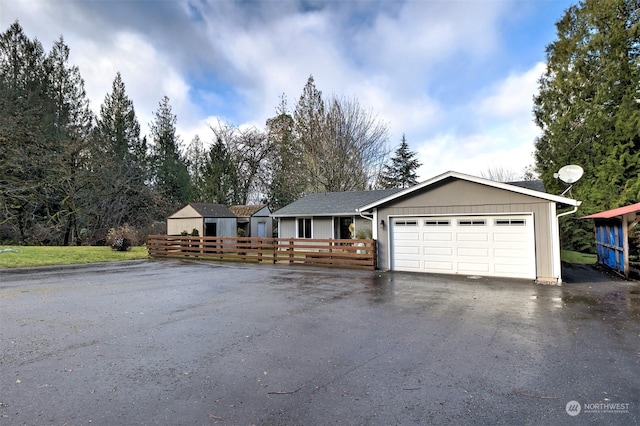 view of front facade with a garage