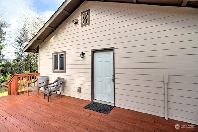 view of wooden deck