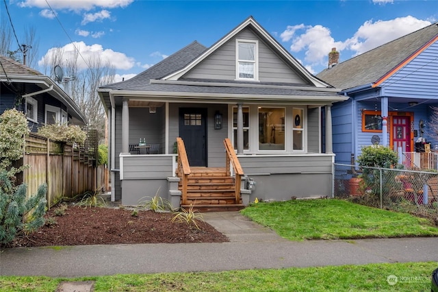 bungalow-style house with a porch