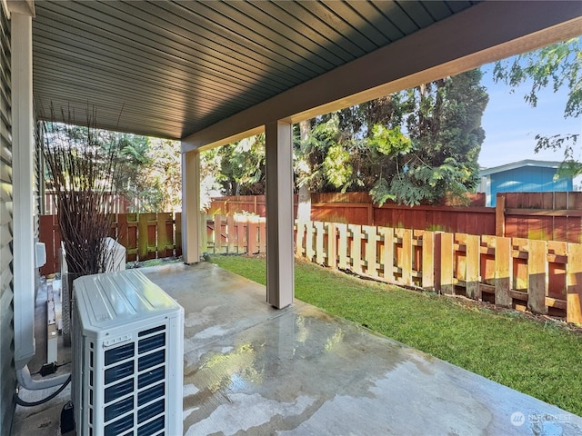 view of patio / terrace featuring ac unit