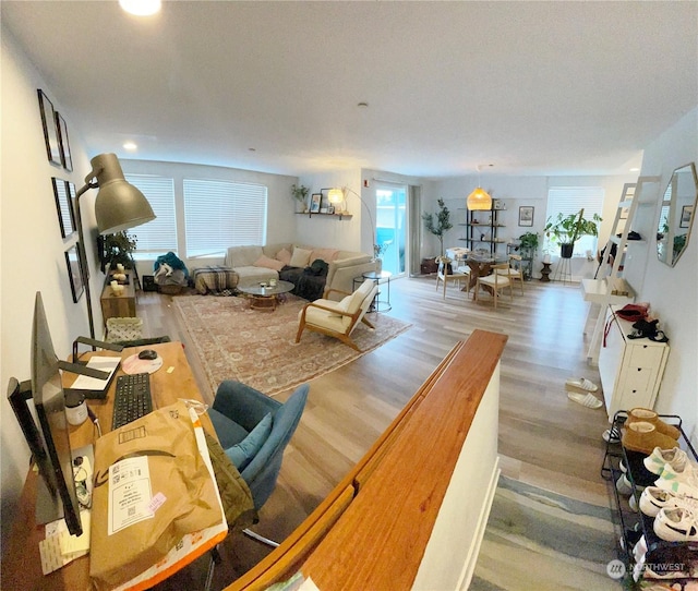 4105 Stone Way N, Seattle, WA 98103 - living room with hardwood / wood-style floors and plenty of natural light