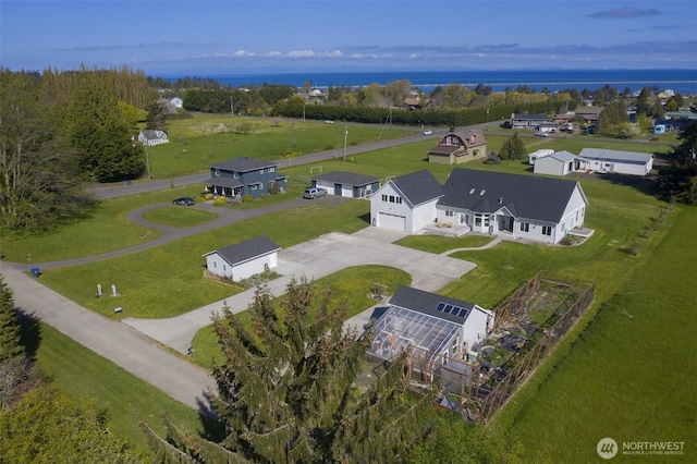 43 Triopha Ln, Sequim, WA 98382 - bird's eye view with a water view