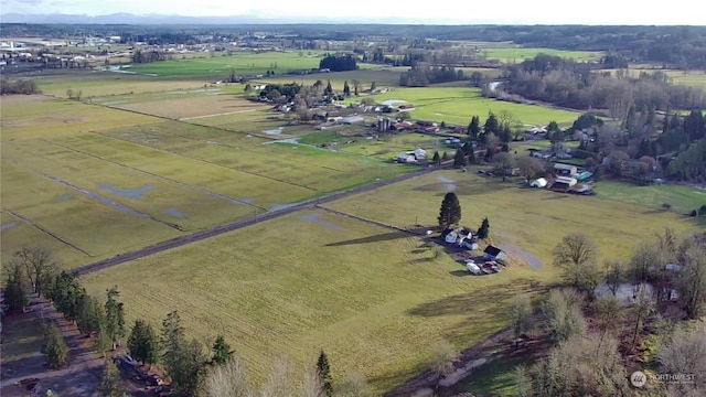 drone / aerial view featuring a rural view