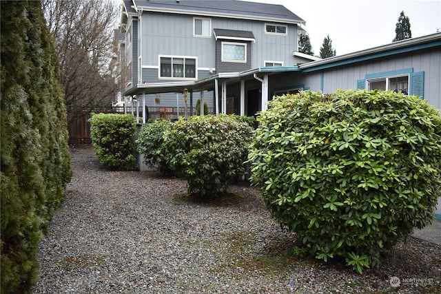 view of rear view of property