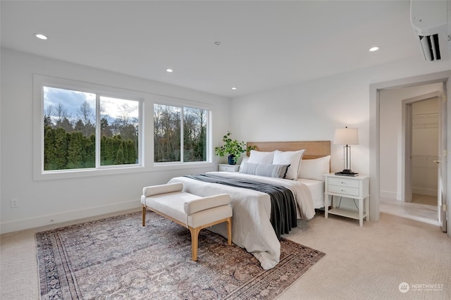 view of carpeted bedroom