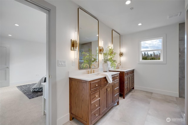 bathroom with vanity