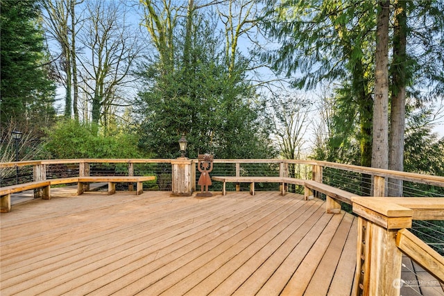 view of wooden terrace