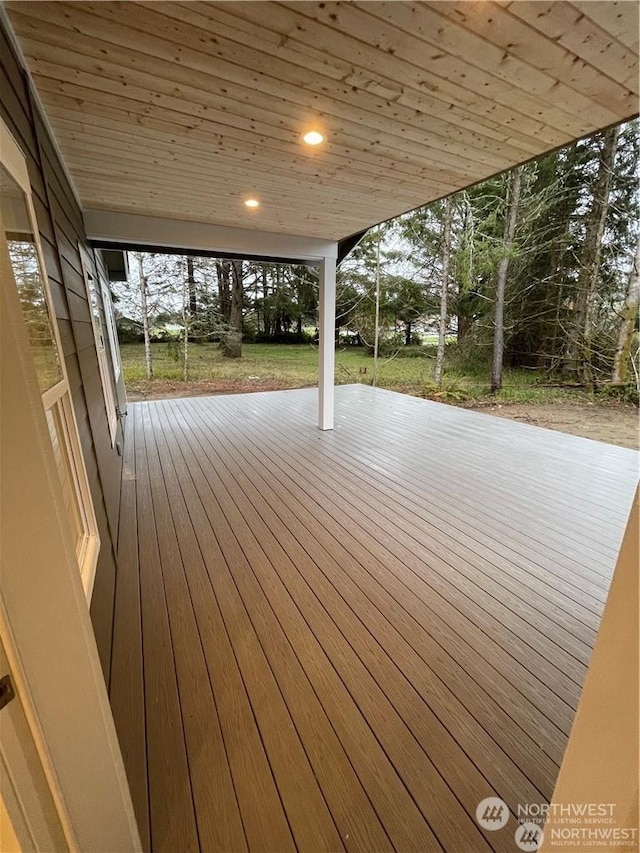 view of wooden terrace