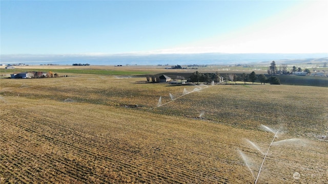 drone / aerial view with a rural view