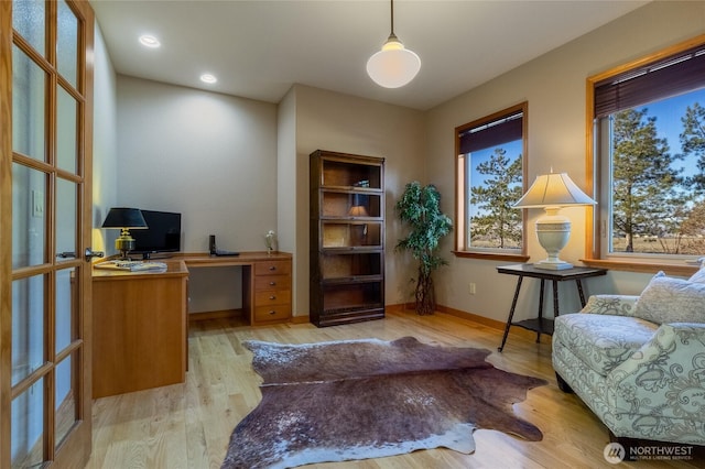 1078 Gardena Creek Rd, Touchet, WA 99360 - home office featuring wood finished floors and baseboards
